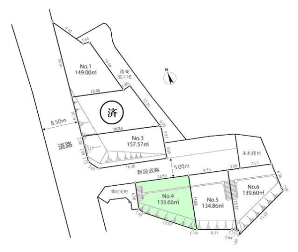 町田市上小山田町　建築条件なし売地　No4