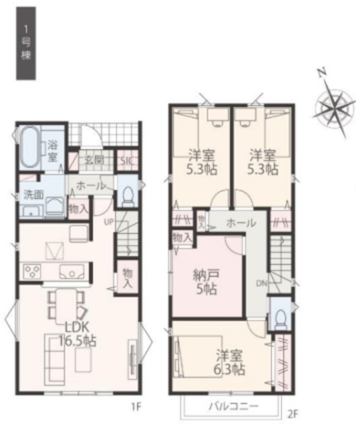 横浜市戸塚区戸塚町　新築戸建　全３棟　１号棟
