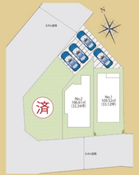 横浜市戸塚区戸塚町　新築戸建　全３棟　１号棟