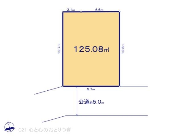 町田市山崎町　建築条件なし売地　No4