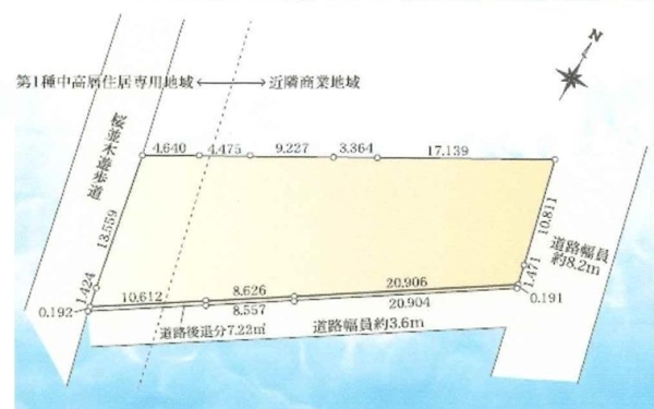 座間市相模が丘3丁目　建築条件なし売地
