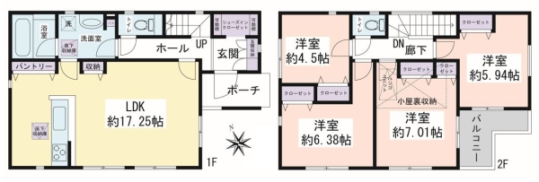 座間市南栗原3丁目　新築戸建　全2棟　1号棟