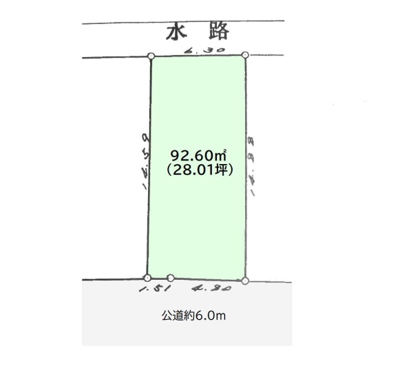 大和市深見　建築条件なし売地