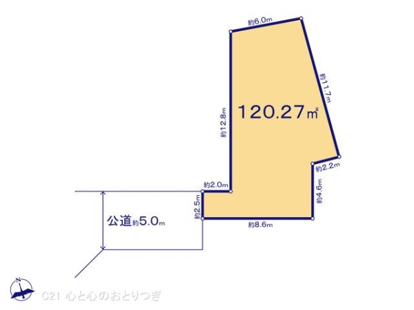 相模原市中央区淵野辺本町3丁目　建築条件付き売地　No4