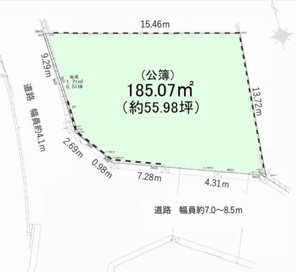 町田市森野5丁目　建築条件なし売地