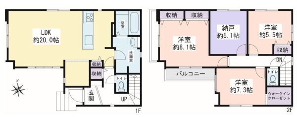 大和市柳橋４丁目　新築戸建　全2棟　1号棟