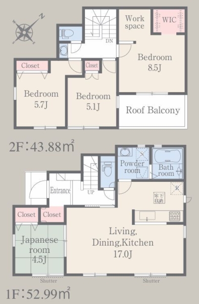 横浜市泉区下和泉３丁目　新築戸建　全２棟　1号棟