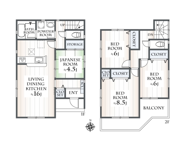 平成28年築・相模原市南区磯部戸建物件・カースペース並列2台