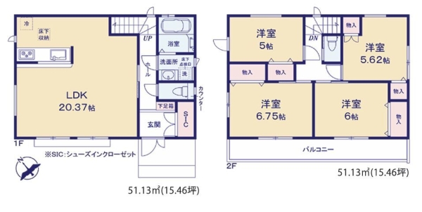 横浜市戸塚区矢部町　新築戸建　全２棟　1号棟