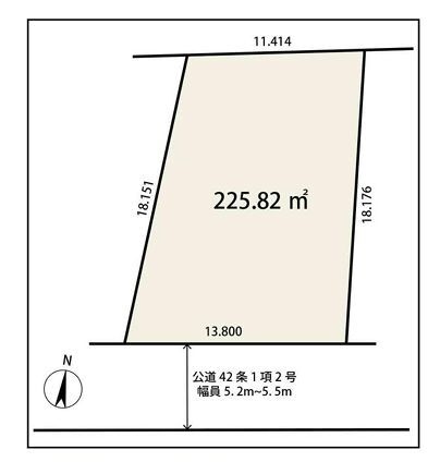 町田市南大谷　建築条件なし売地