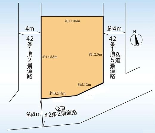 海老名市国分北1丁目　建築条件なし売地