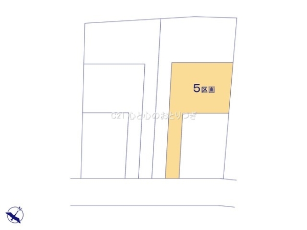 相模原市中央区上溝3丁目　建築条件なし売地　第5区画