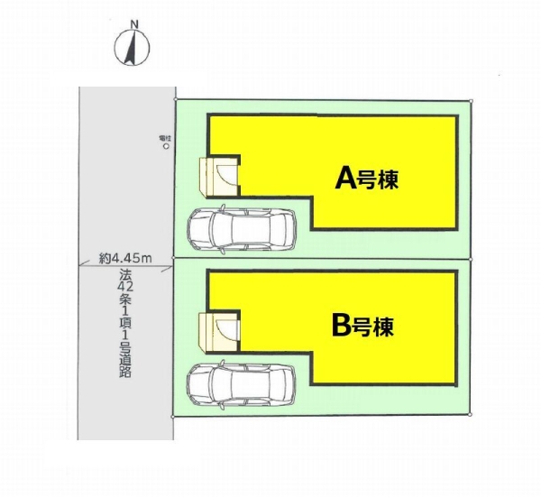 瀬谷区阿久和西3丁目 新築戸建 全2棟 A号棟(全体区画図)