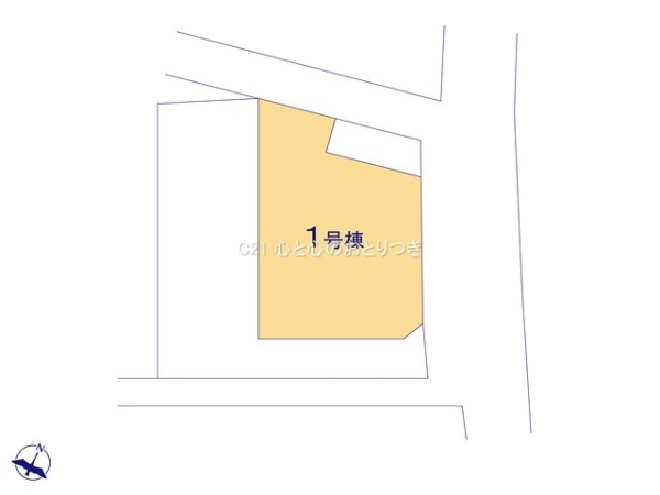 相模原市中央区淵野辺本町1丁目2期 新築分譲住宅 1号棟(区画図)