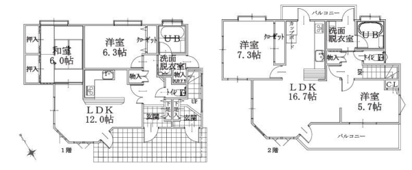 横浜市旭区南本宿町の中古一戸建て(間取り)