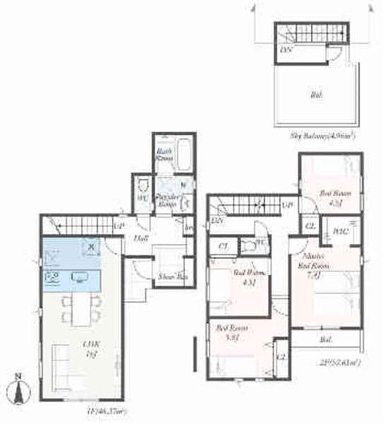 横浜市戸塚区上矢部町　新築戸建　全５棟　１号棟