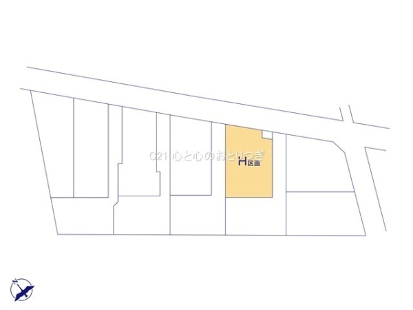 相模原市南区西大沼3丁目　建築条件なし売地　H区画