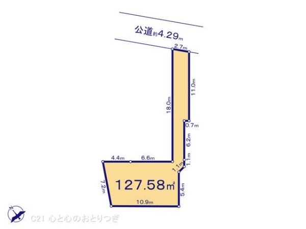 相模原市南区西大沼3丁目　建築条件なし売地　C区画