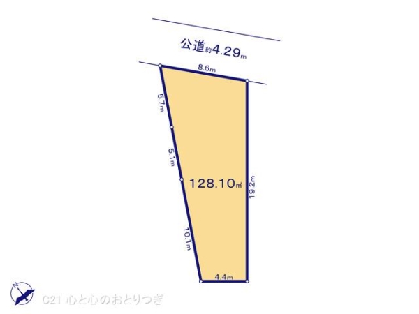 相模原市南区西大沼3丁目　建築条件なし売地　A区画