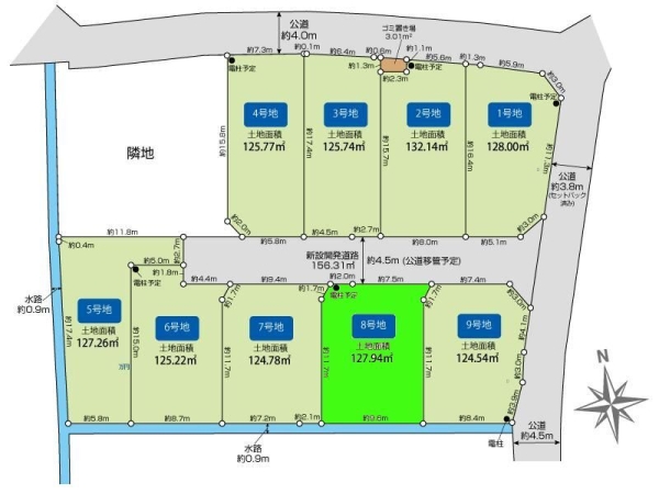 相模原市南区新戸　建築条件なし売地　8号地