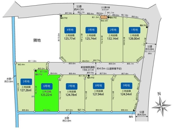 相模原市南区新戸　建築条件なし売地　6号地