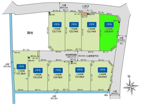 相模原市南区新戸　建築条件なし売地　1号地