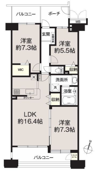 エステスクエア小田急相模原ステージIV(間取り)