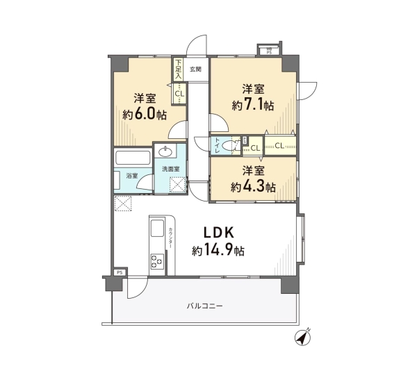 アーバンキャッスル南林間(間取り)