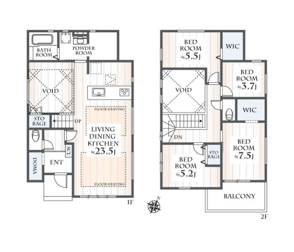 相模原市南区上鶴間8丁目4期　新築分譲住宅　2号棟