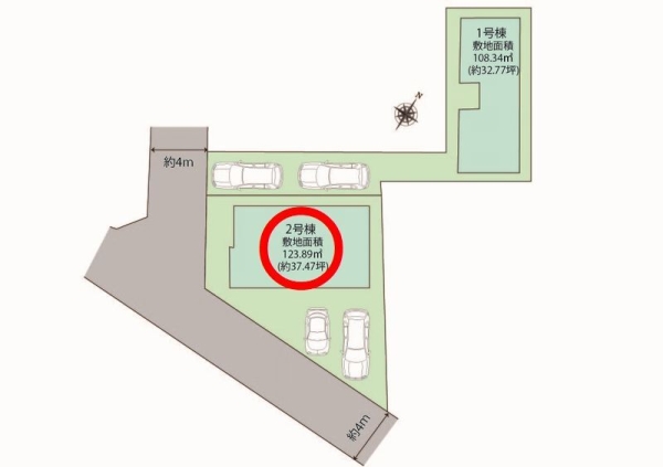 大和市西鶴間2丁目　新築戸建　全2棟　2号棟