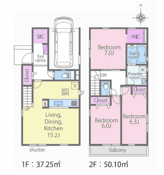 綾瀬市早川　売地　全2区画　1号地