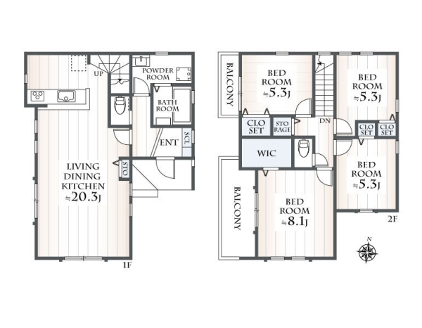 大和市福田2丁目14期　新築分譲住宅　1号棟
