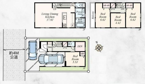 座間市ひばりが丘1丁目 新築分譲住宅 1号棟