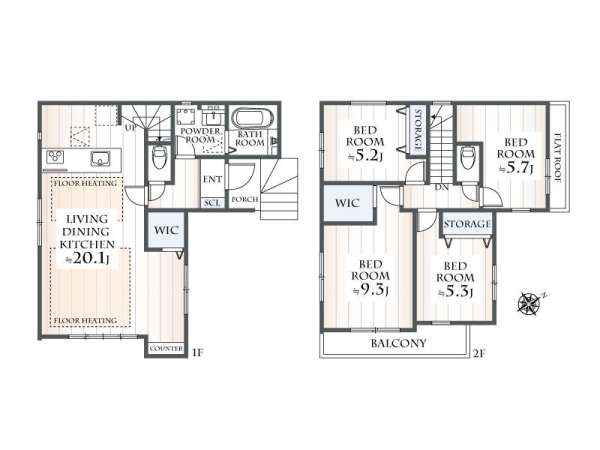 大和市草柳1丁目1期　新築分譲住宅　1号棟