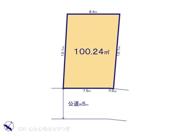 相模原市中央区上溝3丁目　建築条件なし売地　第4区画