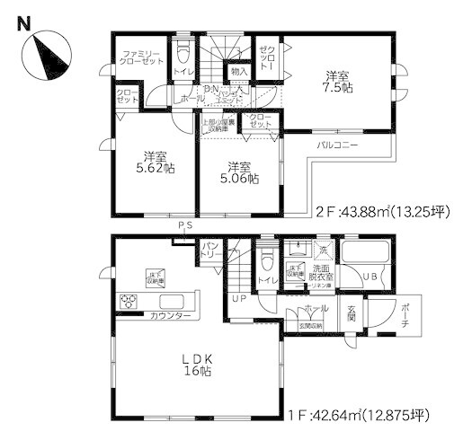 座間市明王3期　新築分譲住宅　1号棟