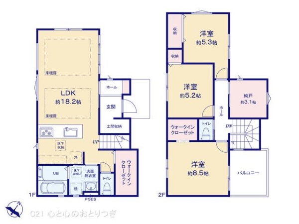 町田市旭町1丁目5期　新築分譲住宅　3号棟