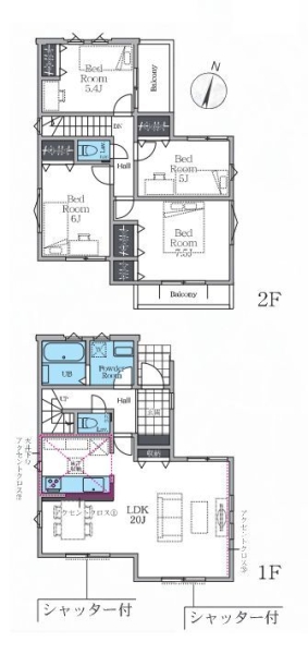 藤沢市長後　新築戸建　全3棟　2号棟