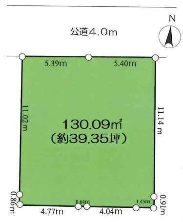 町田市金森4丁目 建築条件なし売地