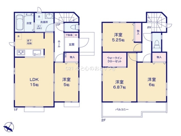 町田市木曽西1丁目　新築分譲住宅　1　F号棟