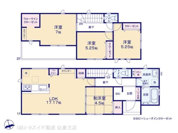 四街道市グラファーレ内黒田2期5棟3号棟新築戸建全5棟