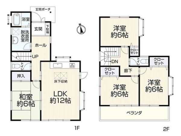 佐倉市井野の中古一戸建て(間取り)
