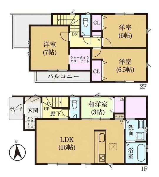 佐倉市山崎４期　全３棟　１号棟　グラファーレ山崎　新築戸建