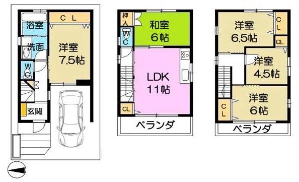 東大阪市日下町７丁目の中古一戸建