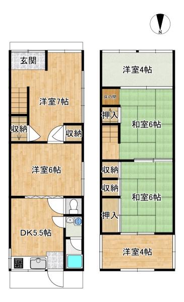 東大阪市神田町の中古テラスハウス