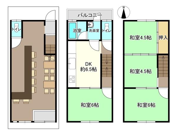 東大阪市旭町の中古テラスハウス