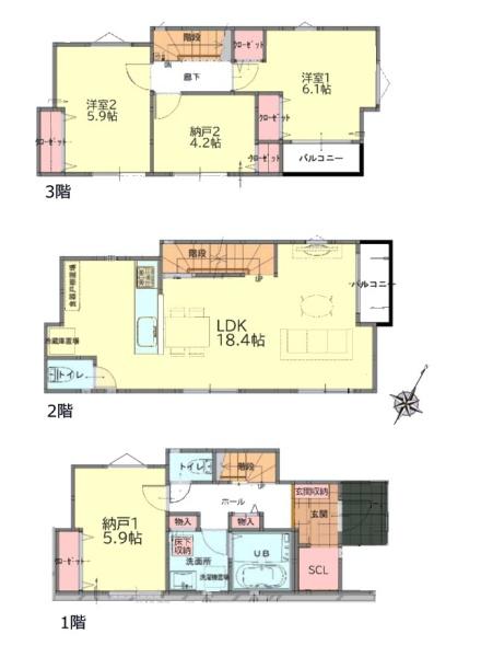 横浜市南区三春台の新築一戸建