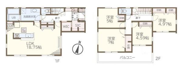 大和市西鶴間７丁目の新築一戸建