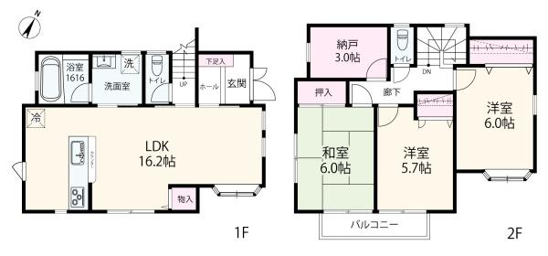横浜市保土ケ谷区坂本町の中古一戸建て(間取り)