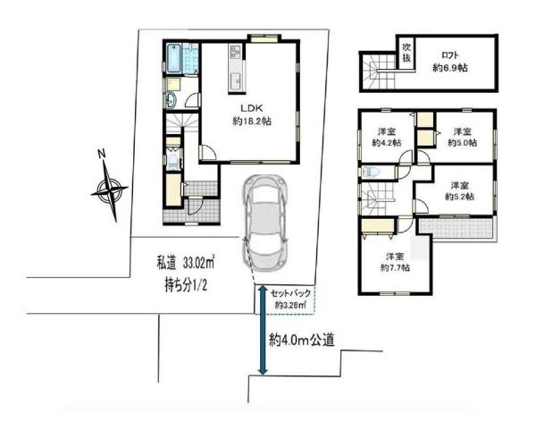 横浜市神奈川区西大口の中古一戸建